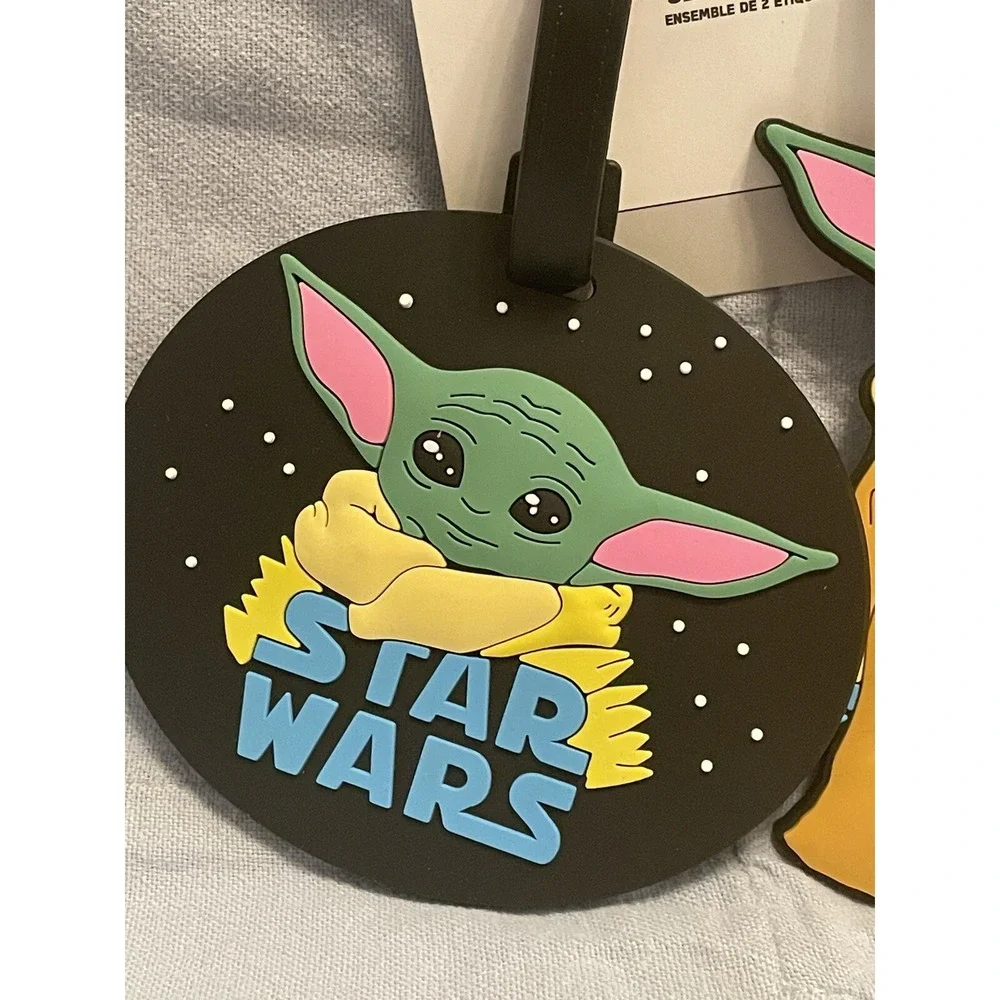 NEW Star Wars Mandalorian 2 Piece Luggage Tag Set The Child Baby Yoda Grogu‎